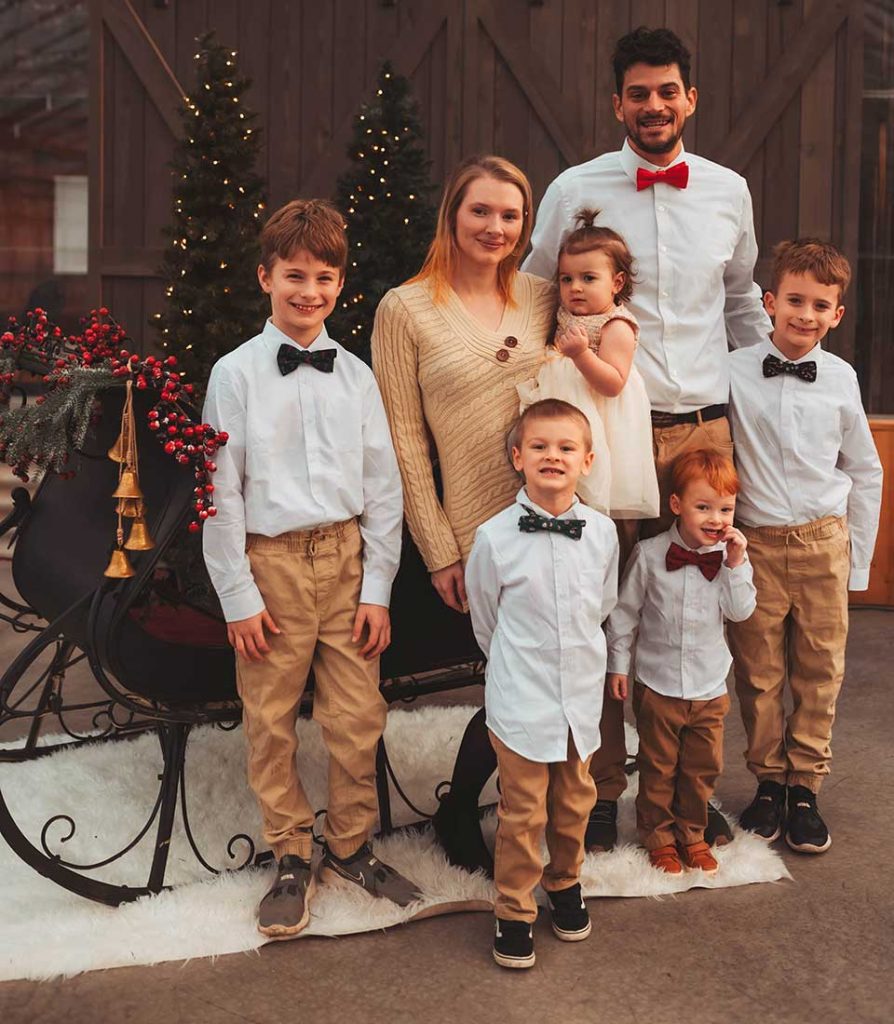 Patrick Esposito, owner of Patrick's Painting LLC, and his family